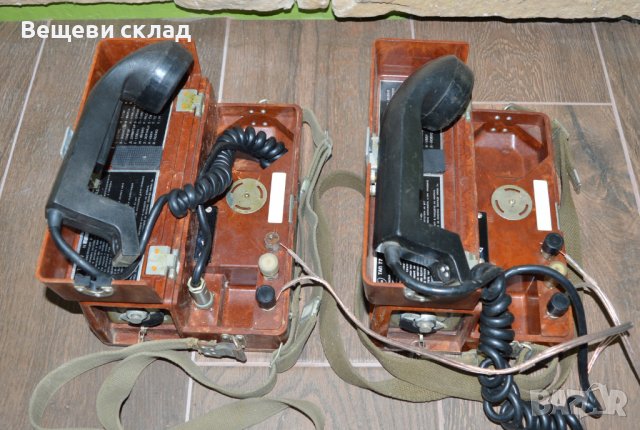 2 бр. Военни полеви телефони ТАП 77 работещи, снимка 2 - Антикварни и старинни предмети - 37505724