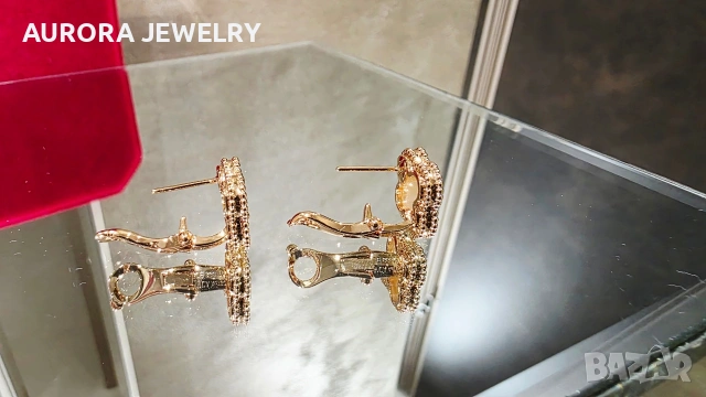 Van Cleef & Arpels VCA Rose Gold Mother of Pearl Vintage Alhambra Clips Дамски Обеци, снимка 6 - Обеци - 54312899