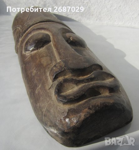 Маски: стара дървена маска, дърворезба, голяма, пано, пана, снимка 2 - Пана - 32030072