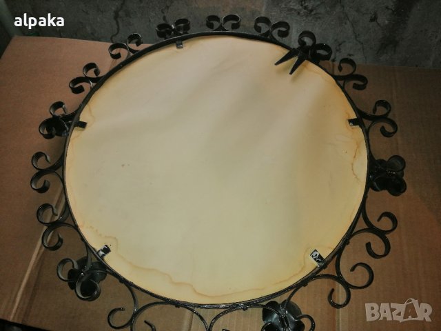 Продавам ръчно изработено огледало от ковано желязо, снимка 2 - Огледала - 40312061