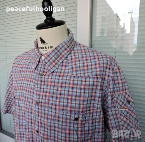 Peak Performance Outdoor short sleeve shirt - мъжка карирана риза размер XL, снимка 4 - Ризи - 48926367