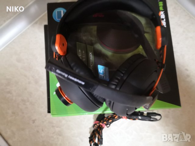 Продавам, Уникални,AFX Firestorm H01 Gaming Headset - Black & Orange, снимка 6 - Слушалки и портативни колонки - 35633152