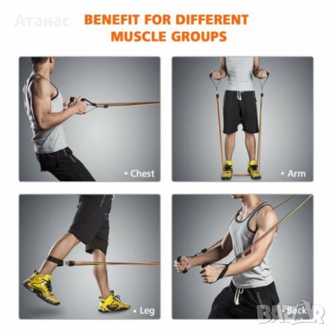 Комплект фитнес ластици , снимка 4 - Фитнес уреди - 37313589