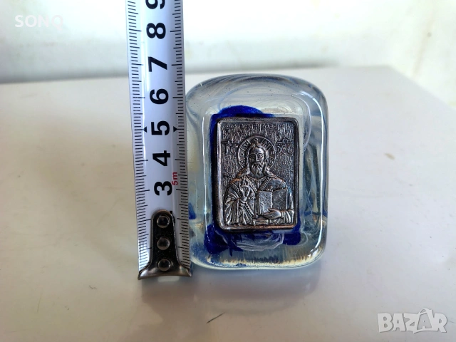 Посребрена Иконка Исус Христос, снимка 5 - Икони - 54020067