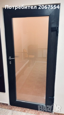 Много запазена МДФ интериорна врата с матирано стъкло - 97 x 200, снимка 2 - Интериорни врати - 54046624