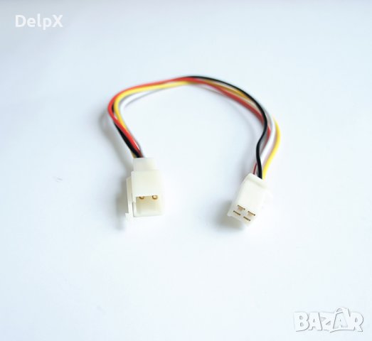 Автомобилен кабел за касетофон с накрайници 4pin(м)/4pin(ж) 0,25m 12V