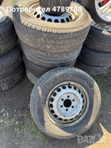 Гуми с джанти за бус 5 броя 