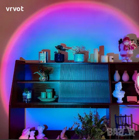 Atmosphere Lamp Романтична LED лампа за проектор за семейно събиране Парти фотография Подова стойка , снимка 2 - Прожектори - 49413194