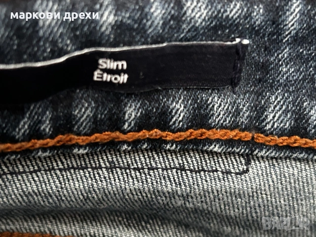 Calvin Klein Jeans Slim Fit - dark-blue denim 34, снимка 11 - Дънки - 54101722