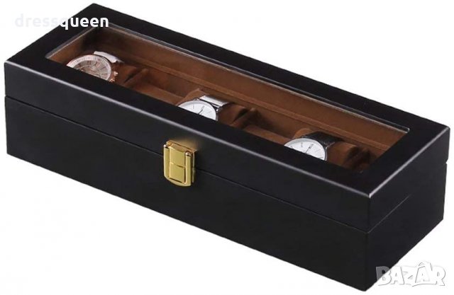 2656 Черна кутия за 6бр часовници , снимка 5 - Други стоки за дома - 30379483