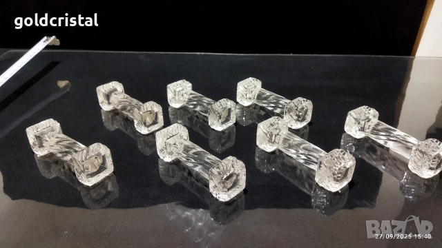 кристални поставки за прибори за маса