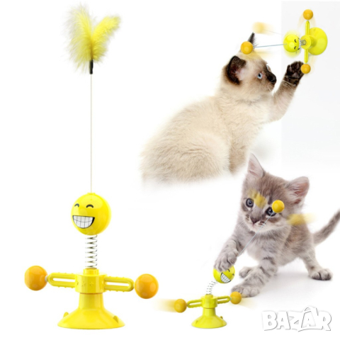 Забавна и възпитателна въртяща се играчка за котки, снимка 4 - За котки - 44657301