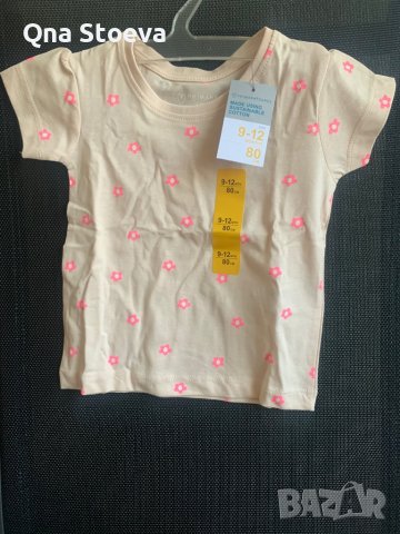 Детски памучни тениски, с ръст от 74 до 92 см, внос от Англия, снимка 3 - Детски тениски и потници - 37454758