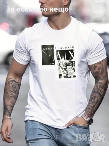 Armani Exchange Мъжка Тениска👕Мъжка Блуза С Къс Ръкав Армани Ексчейндж-Различни Цветове Код LFS552, снимка 6 - Тениски - 50752539