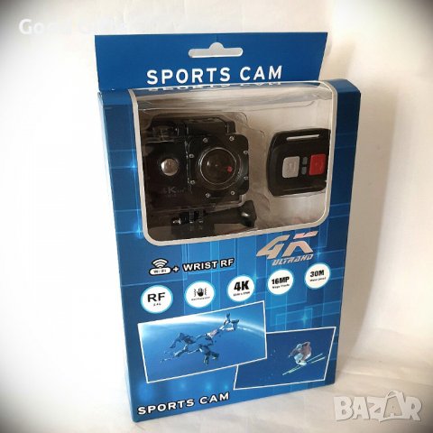 Спортна видеокамера WiFi Sport Action Camera, 4K Ultra HD, снимка 1 - Камери - 38121622