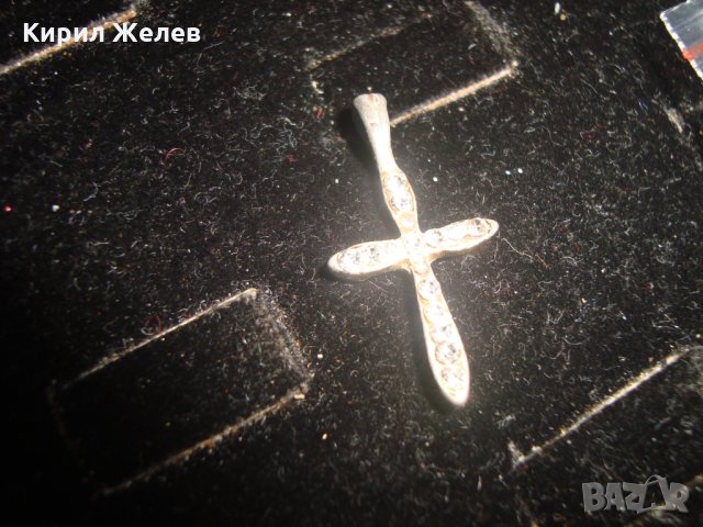 СТАРО КРАСИВО КРЪСТЧЕ с ЦИРКОНИ 20961, снимка 3 - Колиета, медальони, синджири - 32101895