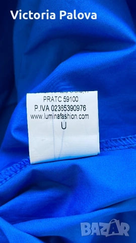 Ефектна италианска рокля - риза  LUMINA, кралско синьо, 100% памук, снимка 15 - Рокли - 54164733