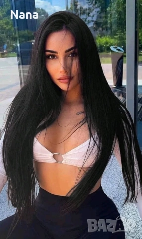 Черни треси екстеншън Дължина 60см Цена 21€, снимка 12 - Аксесоари за коса - 54183114