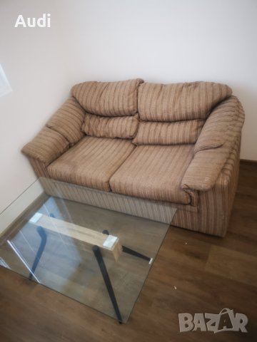 Двуместен диван Неразтегателен! Дължина 160см, Широчина 70см, Височина отзад на облегалката 80см.Взе, снимка 4 - Дивани и мека мебел - 40233707