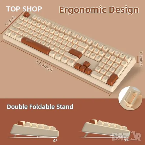 MAMBASNAKE V300 Retro 108 клавишна кабелна клавиатура с RGB подсветка, снимка 9 - Клавиатури и мишки - 49963185