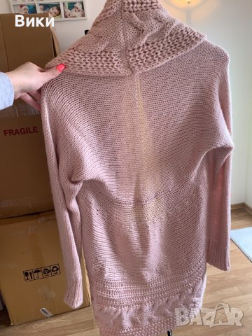 Красива дълга жилетка в розово , снимка 4 - Жилетки - 39560576