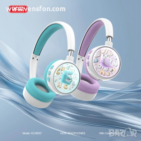 Безжични стерео Bluetooth слушалки XO Cartoon Kids /сини/, снимка 3 - Bluetooth слушалки - 52834248