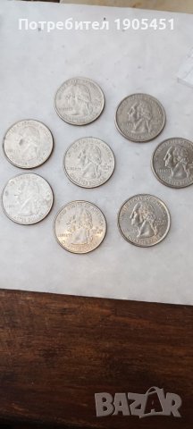 Долар куотър САЩ, снимка 2 - Нумизматика и бонистика - 35965481
