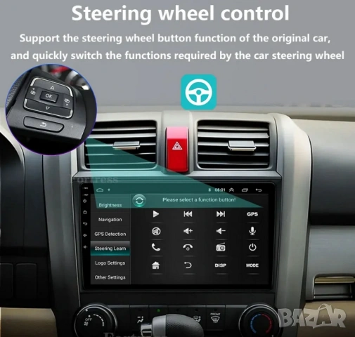 Honda CR-V_3 2006-2012 9” 2-DIN с Android 14, 4G/LTE, 6/128GB, CarPlay и AndroidAuto , снимка 13 - Аксесоари и консумативи - 54162967