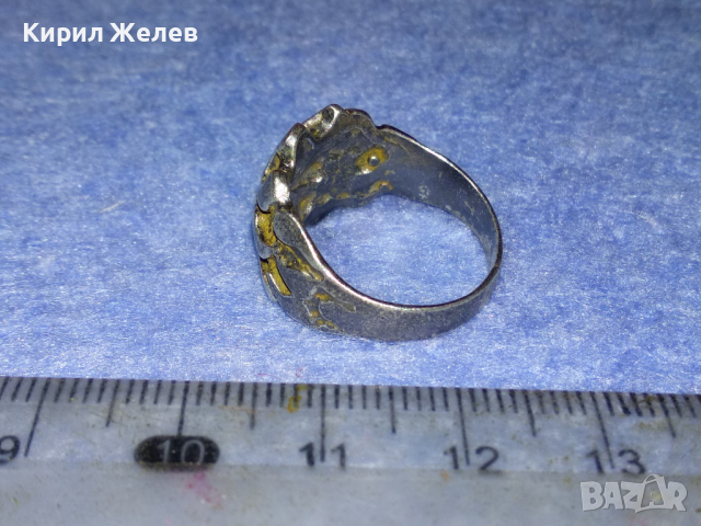 КРАСИВО ОРНАМЕНТИРАН СРЕБЪРЕН ПРЪСТЕН ОКСИДИРАНО СРЕБРО ВИСОКА ПРОБА РЪЧНА СТАРА ИЗРАБОТКА 43796, снимка 7 - Антикварни и старинни предмети - 44664253