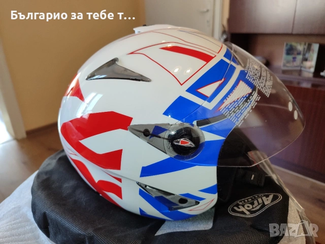 Мото каска Airoh JT Convert Blue Gloss XXL 63 см., снимка 5 - Аксесоари и консумативи - 54081691