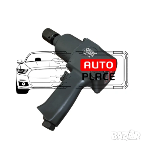 Пневматичен гайковерт с къс шпиндел 1/2″ 1400 Nm с вложки и куфар StahlMayer, снимка 2 - Други инструменти - 54048614