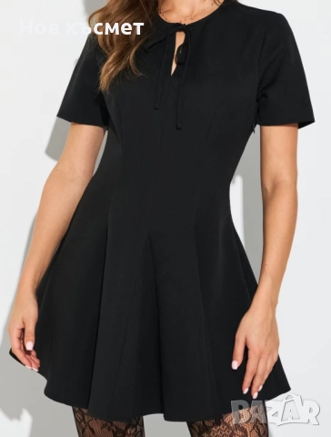 Нова черна къса рокля Sinsay , размер М, снимка 3 - Рокли - 51978013