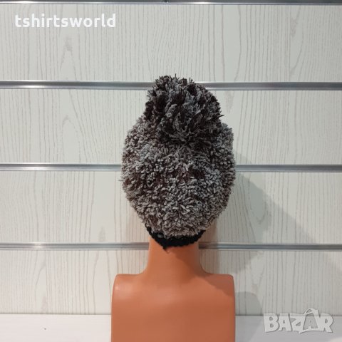 Нова зимна рошава шапка с пух/помпон, снимка 5 - Шапки - 35502463