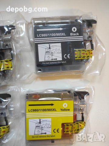 Комплект мастилници мастило тонер касетки Brother LC 980 / 1100 / 985, снимка 4 - Принтери, копири, скенери - 38887085