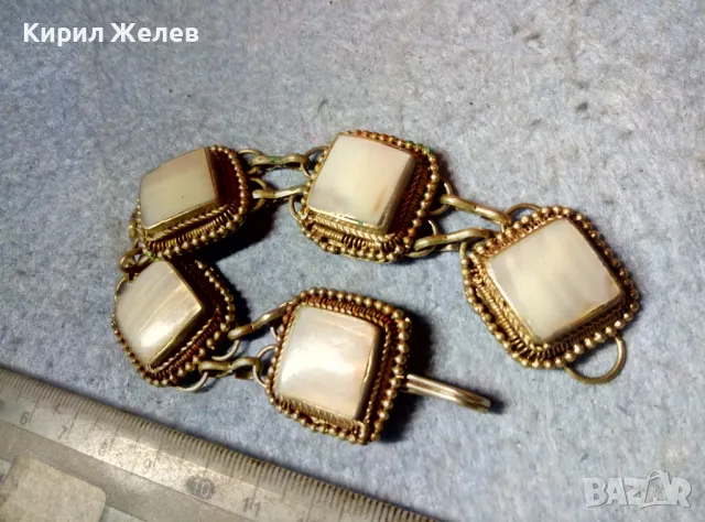 Стара СЕДЕФЕНА ОРИЕНТАЛСКИ ЕТНО СТИЛ ГРИВНА от ТИБЕТСКО СРЕБРО / САЧАН / БРОНЗ Ръчна РАБОТА 48779, снимка 9 - Антикварни и старинни предмети - 48148987