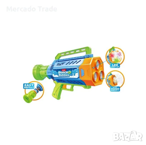 Базука за саунени балони Mercado Trade, Със светлини, Син, снимка 2 - Електрически играчки - 50366810