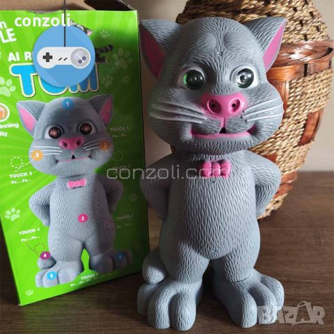 Говорещ Том (my talking Tom ) Интерактивна говореща котка играчка, снимка 9 - Музикални играчки - 35225901