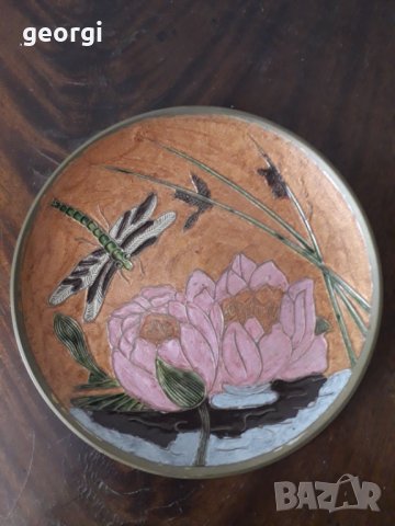 Декоративна бронзова чиния за стена , снимка 1 - Пана - 32104130