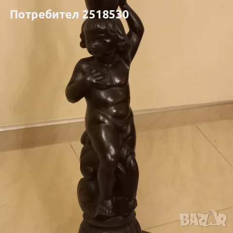 Стара лампа дърворезба , снимка 2 - Антикварни и старинни предмети - 47795211