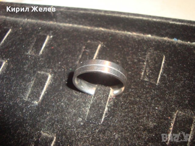 СТИЛНА ХАЛКА ПРЪСТЕН НЕРЪЖДАЕМА СТОМАНА 19668, снимка 5 - Пръстени - 32175746
