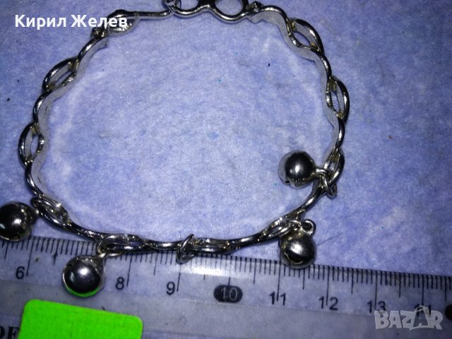 ЕФЕКТНА АЖУРНА СРЕБРИСТА ВИНТИДЖ ГРИВНА СТОМАНЕНА с КАМБАНКИ ЗВЪНЧЕТА 37983, снимка 7 - Гривни - 40856258