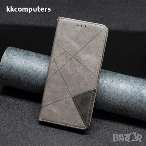Xiaomi Redmi Note 14 4G Rhombus Texture Magnetic Wallet Кожен Калъф и Протектор, снимка 4 - Калъфи, кейсове - 50891689