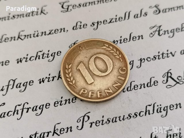 Монета - Германия - 10 пфенига | 1966г.; серия G, снимка 1 - Нумизматика и бонистика - 31440385