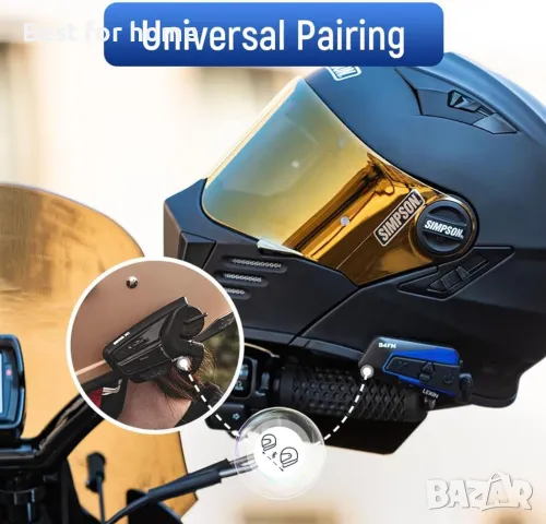 LEXIN B4FM Bluetooth интерком слушалки за мотоциклети, снимка 8 - Аксесоари и консумативи - 50172833