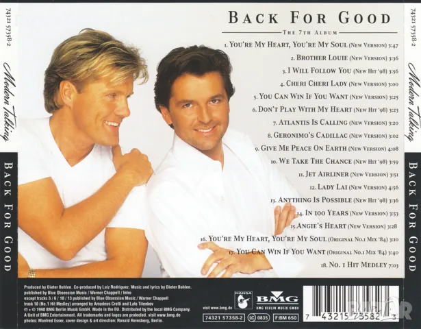 cd / цд компакт дискове - Modern Talking, снимка 15 - CD дискове - 56483481