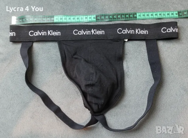 Calvin Klein L/XL мъжки черен памучен джокстрап, снимка 7 - Бельо - 50382841