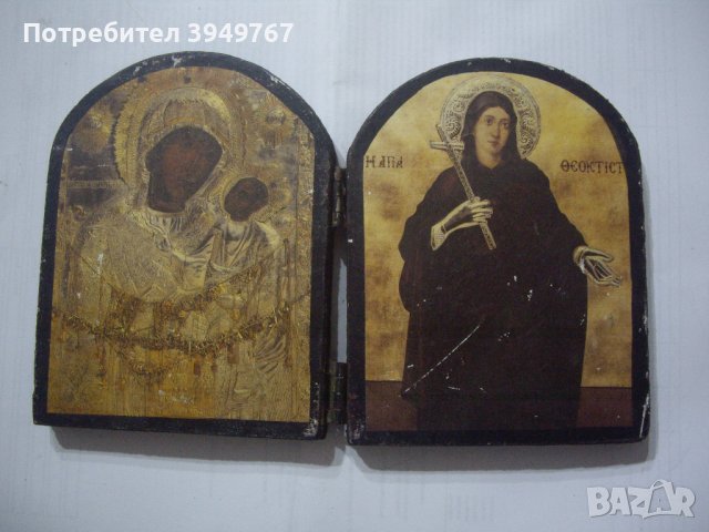 Дървена иконка., снимка 3 - Антикварни и старинни предмети - 44477969