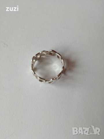 Сребърен пръстен , халка -  925 сребро, снимка 4 - Пръстени - 30684111