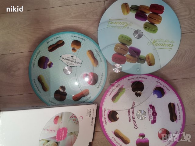 30 - 35 см Стъклена въртяща поставка стойка основа табла ордьовър поднос плато за торта, снимка 3 - Аксесоари за кухня - 31259733