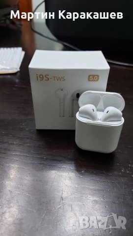 Безжични слушалки AirPods Twins i9s с PowerBank Case, 3D звук   Характеристики: С вградена Bluetooth, снимка 7 - Безжични слушалки - 31414954